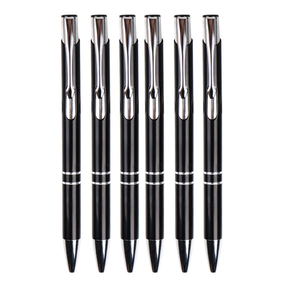 6Pcs Retractable Metal Ballpoint Pen Business Signing Pen with Metal ...