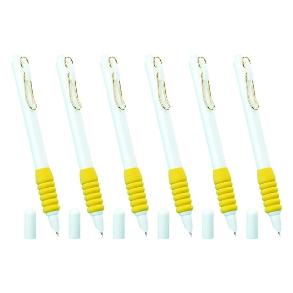 6Pcs Retractable Piston-Filled Fountain Pen for KidAdu1tStudent Handwriting