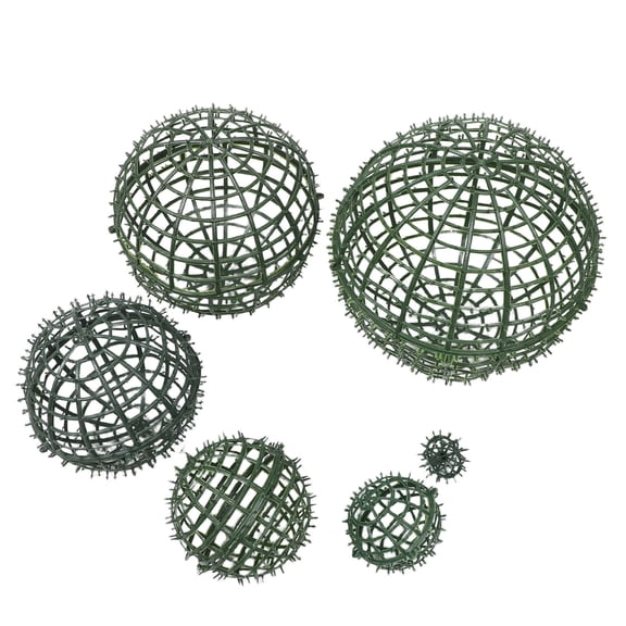 6Pcs Reusable Artificial Topiary Ball Frame Green Plant Support Cage for Outdoor Garden