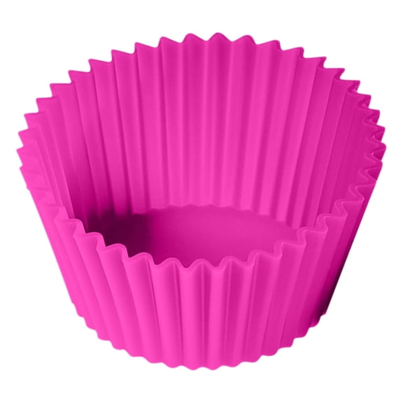 6Pcs Reusable Silicone Cupcake Baking Cups, 2.5 Inch Cups and Non-Stick Muffin Liners for Parties, Halloween, Christmas, 6 Rainbow Colors
