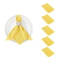 thumbnail image 1 of 6Pcs ReusableTable Napkins,16.5x16.5 inches Washable Cloth Napkins with Fringe,QZS Reusable Dinner Table Decor for Wedding Party Decor, 1 of 6