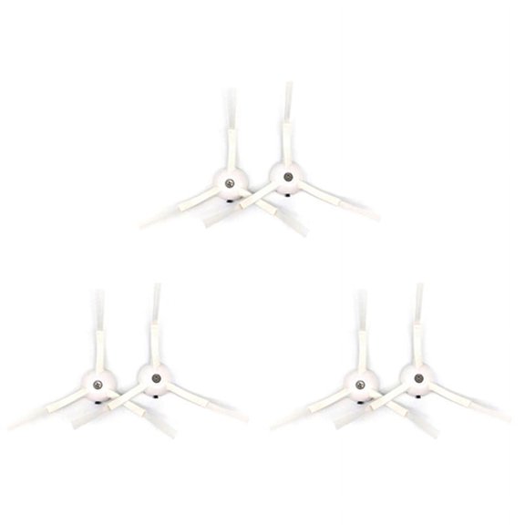 6Pcs Robot Vacuum Cleaner Side Brush Head Accessories for Replacement Parts,6 x Sweeper side brush,White