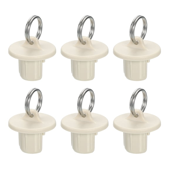 6Pcs Roller Shades Pull Ring End Cap, Roller Up Blinds Replacement, Beige
