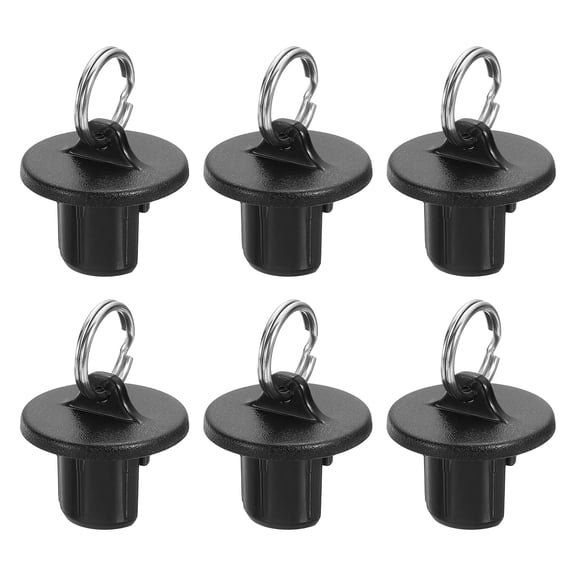 6Pcs Roller Shades Pull Ring End Cap, Roller Up Blinds Replacement, Black
