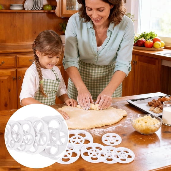 6Pcs Rose Flower Cookie Cutter Set,Gumpaste Flowers Modelling Tools for Cake Decorating Cookie Mold Sugarcraft Plunger Cutter Mold