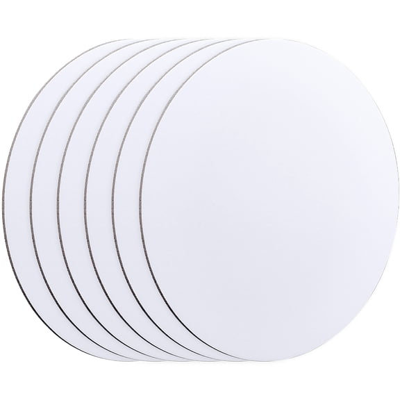 6Pcs Round Canvas Board 7.9 Inch White Circle Shaped Blank Flat Stretched Primed Decoration Mini Tile Canvases Boards Panels