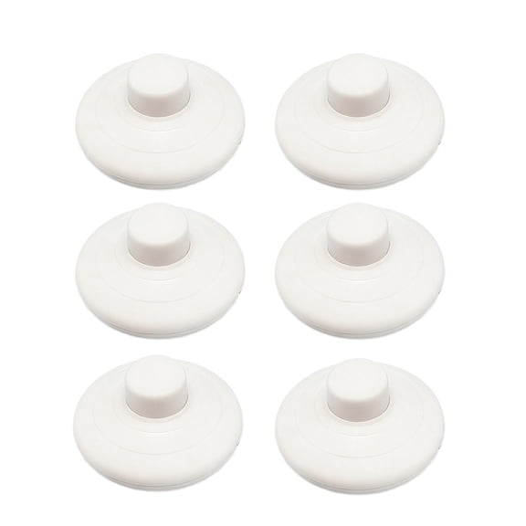 6Pcs Round Reset Button Floor Foot Pedal Switches Easy Replacement Install