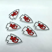6Pcs Rugby Fans Favorite Team Logo Embroidered Patch for Chiefs, Iron on or Sew on Patch Applique for Clothes, Dress, Hat, Jeans, DIY Accessories