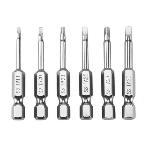 6Pcs S2 Steel Triangular Screw Bits Magnetic Screwdriver Bit Anti Slip Triangle Screw Head 1.8/2/2.3/2.5/2.7/3 Mm Dropshipping,6 * batch head,Silver