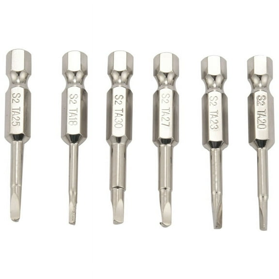6Pcs S2 Steel Triangular Screw Bits Magnetic Screwdriver Bit Anti Slip Triangle Screw Head 1.8/2/2.3/2.5/2.7/3 Mm Dropshipping