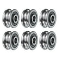 thumbnail image 1 of 6Pcs SG25 Deep U Groove Ball Track Guide Bearing 8mmx30mmx14mm, Silver, 1 of 6