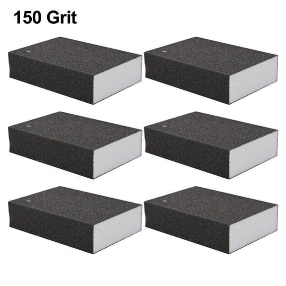 6Pcs Sanding Sponge Blocks 120/150/180/240/400/600/1000 Grit Double-Sided Wear-Resistant Sponge Sand Grinding Sponge Sand Block