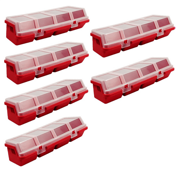 6Pcs Screw Organizers Storage Bins with Lids, Plastic Stackable Hardware Organizer Box for Garage Nails Tool Organizing