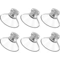 thumbnail image 1 of 6Pcs Screw Suction Cups Glass Suction Pads 41mm Clear PVC Plastic Sucker Pads Without Hook Extra Strong Suction Power Holder for Bathroom Wall Window Car Shade License Plates, 1 of 7