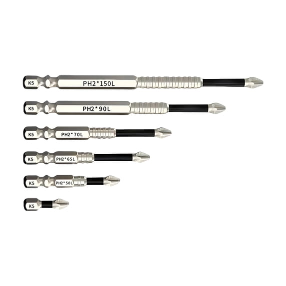 6Pcs Screwdriver Drill Bit Set For Electric Drills Impacts Driver Profession Antislip Enhances Durability
