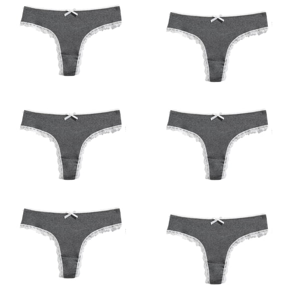 6Pcs Seamlesses Thongs for Women Not Show Thong Underwear,Lady Breathable Bikinis Panty G-String Soft Undie,Tanga Gifts