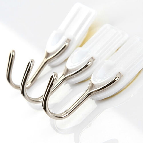 Stick On Wall Hook 6pcs Strong Adhesive Clip Cloth Hanger Hooks Bedrooms  Clips 