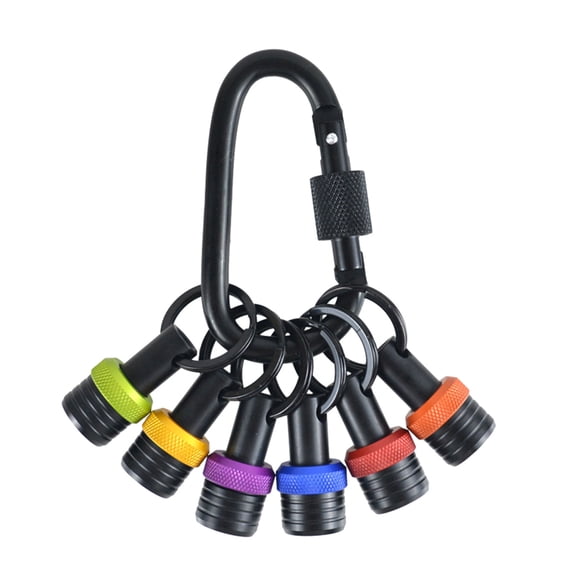 6Pcs/Set 1/4Inch Hexagon Shank Bit Holders Keychain Fast Change Design for Nut Driver Screwdriver Drill Bit Gifts for Men