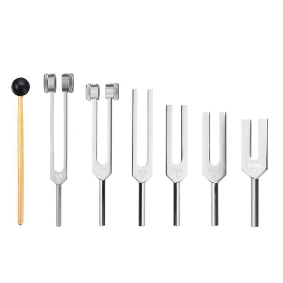 6Pcs/Set 128Hz 256Hz 512Hz 1024Hz 2048Hz 4096Hz Tuning Fork
