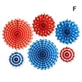 thumbnail image 1 of 6Pcs/Set All-In-One Wedding Party Birthday Festival Decor Tissue Pompoms DIY Handmades Hanging Crafts Paper Fans F, 1 of 8