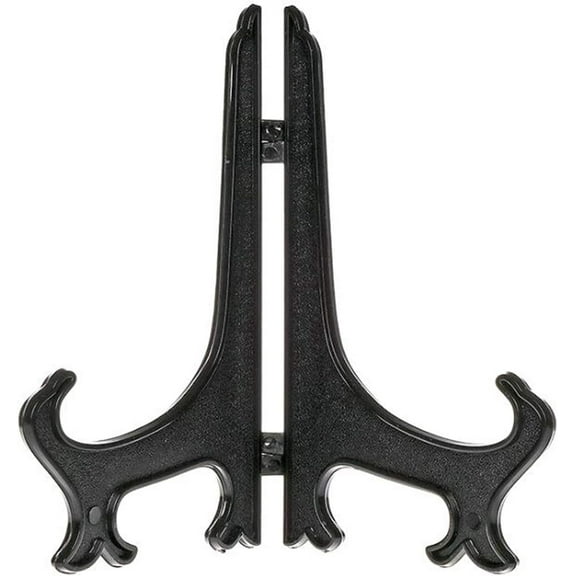 6Pcs/Set Black Plastic Display Holder Easel Stand Photo Frame 10 Inch Tall Plate Holder Poster Small Board Dish Rack W4381-Black 10 in