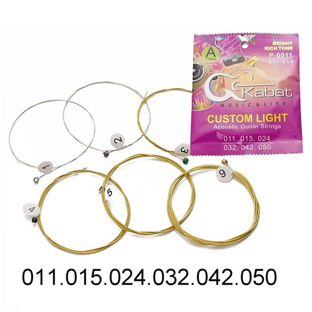 6Pcs/Set Copper Alloy Acoustic Guitar Strings Parts Full Size 1048 11
