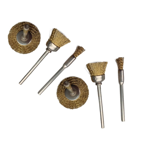 6Pcs/Set Durable Wire Brushes Drill Steel Brass Metal Cleaning Rust Sanding Part