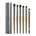 thumbnail image 1 of 6Pcs/Set Eye Animal Horsehair Eye Shadow Makeup Brush Set Original Wooden Handle Aluminum Tube Makeup Brushes Beauty Tools, 1 of 10