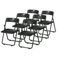 thumbnail image 1 of 6Pcs/Set Folding Chairs, Staff Backpack Computer Chair, Basics Foldable Plastic Chair, Outdoor Portable Activity Chair, Black-Black, 1 of 8