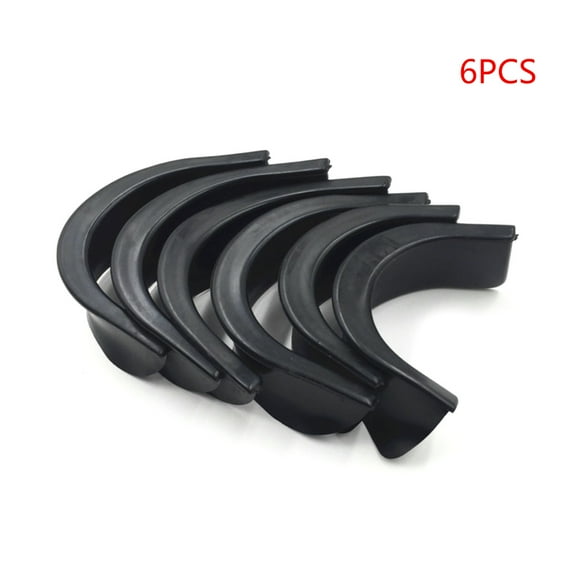 6Pcs/Set Pool Table Billiard Pocket Hole Black Rubber Liners 4 Corner 2 Side Corner Lining Replacement Accessories for Home