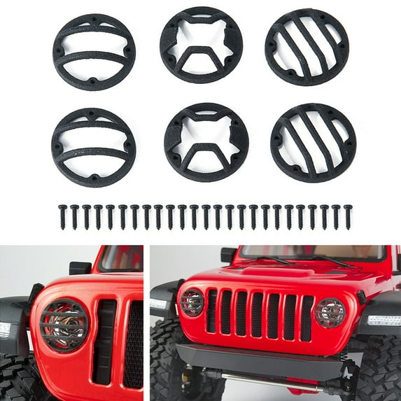 6Pcs/Set RC Car Round Lampshade Light Cover for 1/10 RC Crawler Axial SCX10 III AXI03006 AXI03007 Wrangler Jeep Parts