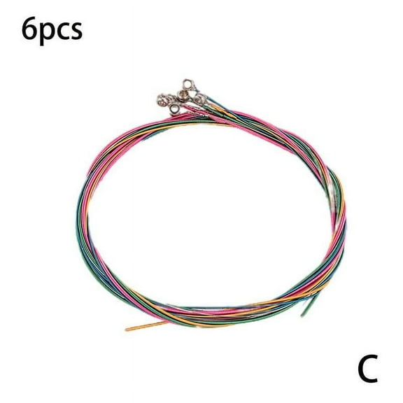 6Pcs/Set Replacement Steel Acoustic Guitar Strings Rustproof Folk A9F2