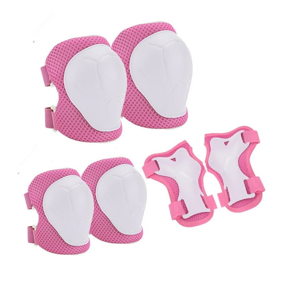 6Pcs/Set Skating Protective Gear Kit with Knee Elbow Pad Wrist Guard Protector Roller Skate Skateboard Scooter Bike Cycling Safety Equipment