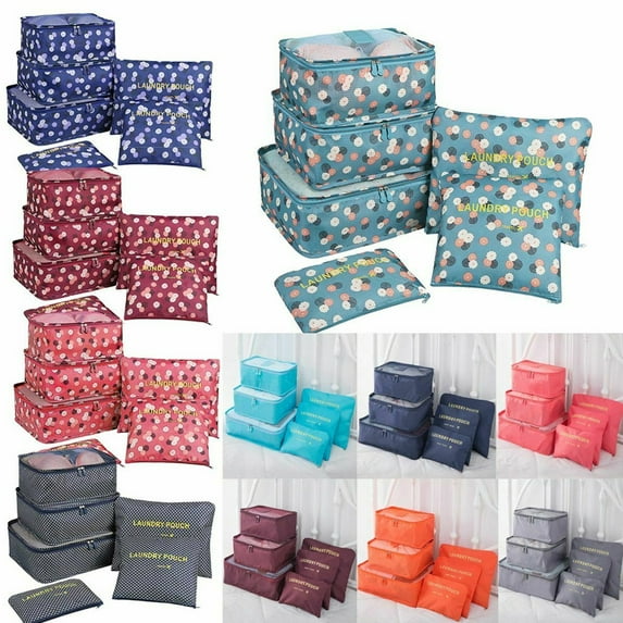 6Pcs/Set Travel Storage Bag for Clothes Luggage Packing Cube Organizer Suitcase