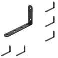 thumbnail image 1 of 6Pcs Shelf Bracket, Wall Mount L-Shaped Shelf Bracket, Support Wall Hanging, L Shape Right Corner Brace for Shelves and Heavy Duty Storage (2.95X4.92 Inch), Black*6, 1 of 5