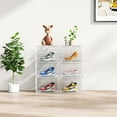 thumbnail image 1 of 6Pcs Shoe Box Set, Big White Plastic Mesh Modular Design for Home Storage, 33.5*29.5*22cm, 1 of 8