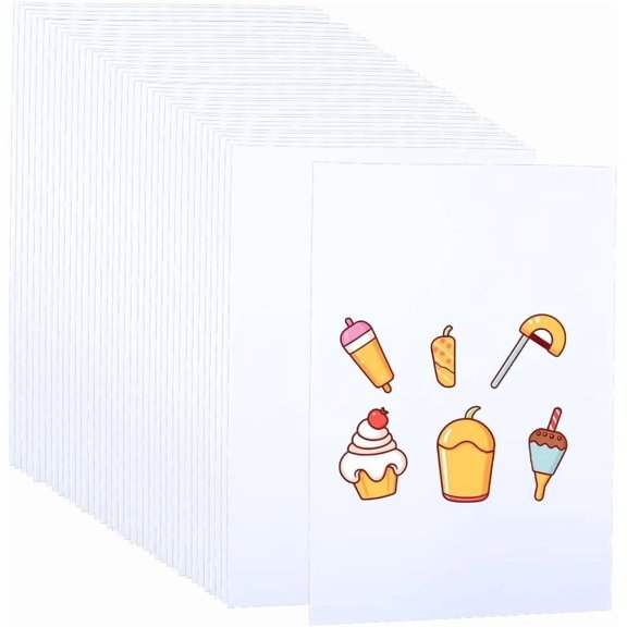 6Pcs Shrink Film Sheets White Shrink Paper Bulk 11.7 x 8.3 Inch Large Rectangle Plastic Sanded Duplex Printing Paper Sheets for Craft Art Jewelry Keychains Necklace Earrings Inkjet Printer 1set