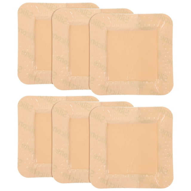6Pcs Silicone Foams Dressing Patches Wound Dressing Stickers Selfadhesive Wound Bandages