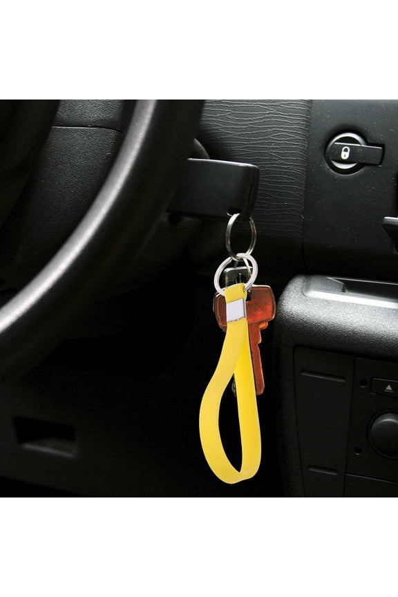 6Pcs Silicone Key Extension Wristband in Assorted Colors Durable Car Key Ring Accessory
