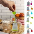 thumbnail image 1 of 6Pcs Silicone Tea Filter under $5! Yrmaups Silicone Tea Bag Filter, Reusable Loose Leaf Tea Infuser, Fine Mesh Strainer for Herbal Chai Coffee, Hot Iced Beverage Maker, Easy Clean Kitchen Accessory, 1 of 9