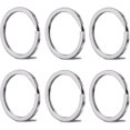6Pcs Silver Large Key Rings Split Key Chain Ring Connector Keychain