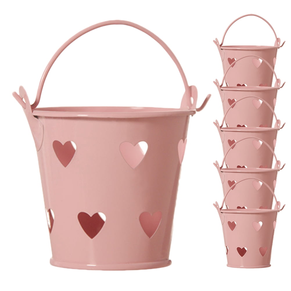 6Pcs Small Buckets with Handle Candy Buckets Party Favors Holders Pen