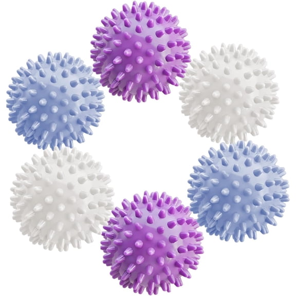 6Pcs Small Dryer Balls, 2.36 Inch Reusable Laundry Balls for Washer & Dryer, Fabric Softener Alternative, Anti-Wrinkle & Pet Hair Remover Laundry Essentials