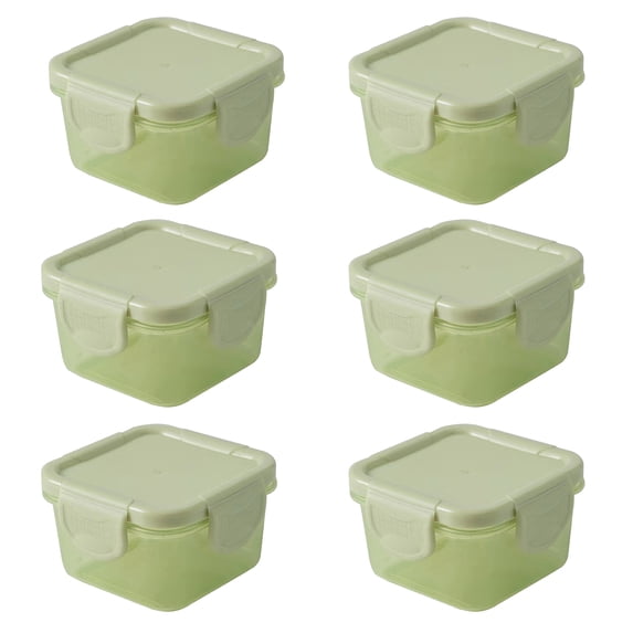 6Pcs Small Food Storage Containers With Leakproof Lids, Condiment Sauce Containers, Airtight Freezer Storage, Dishwasher and Microwave Safe