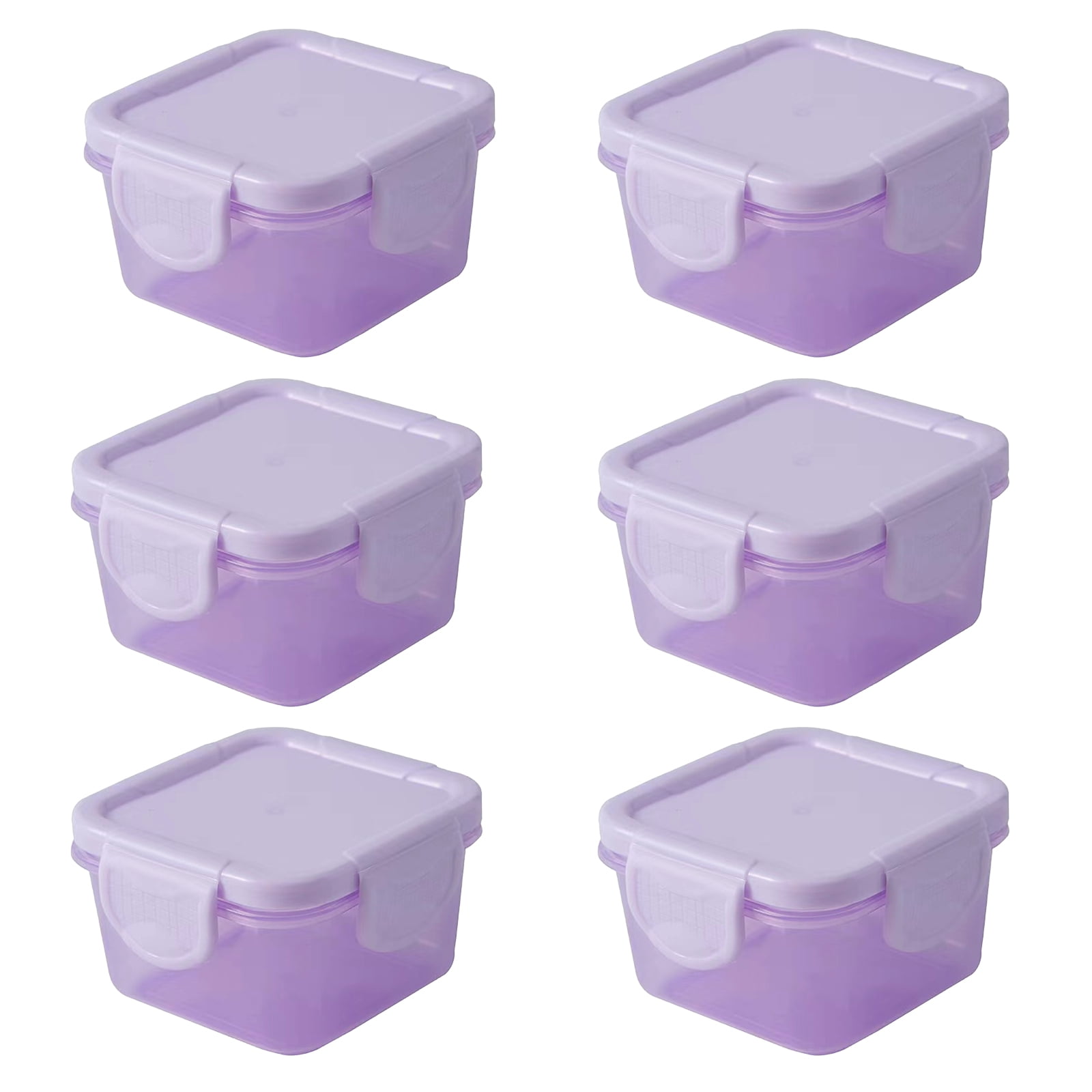 6Pcs Small Food Storage Containers With Leakproof Lids, Condiment Sauce ...