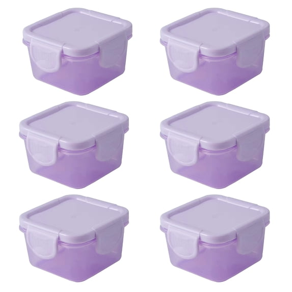 6Pcs Small Food Storage Containers With Leakproof Lids, Condiment Sauce Containers, Airtight Freezer Storage, Dishwasher and Microwave Safe