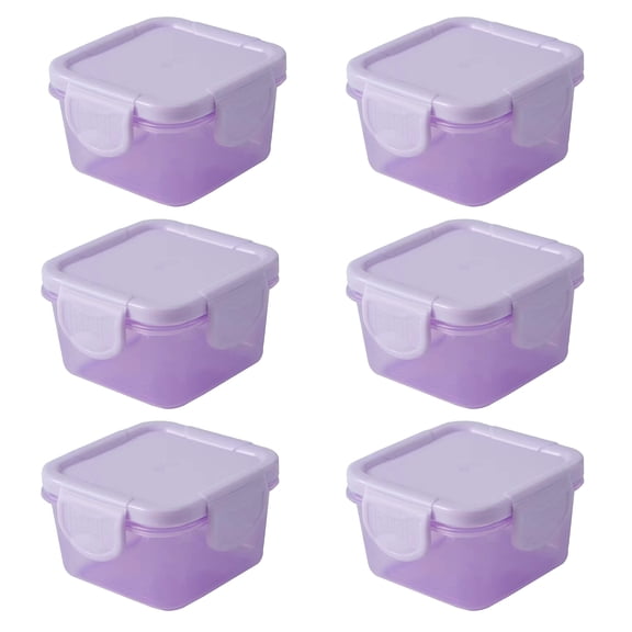 6Pcs Small Food Storage Containers With Leakproof Lids, Condiment Sauce Containers, Airtight Freezer Storage, Dishwasher and Microwave Safe