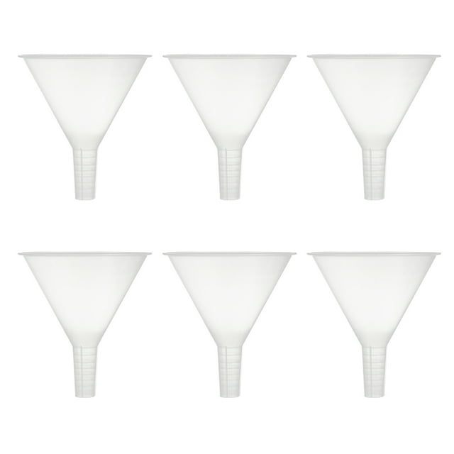 6Pcs Small Plastic Funnels Disposable Funnels Mini Liquid Oil Funnels