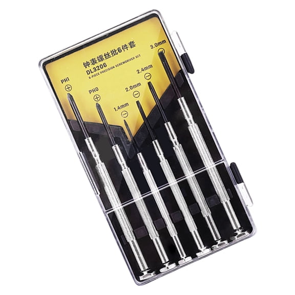 6Pcs Small Screwdriver Set Head Screwdrivers Set Eyeglasses Watches Electronics Repair Tool