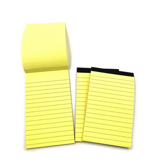 6Pcs Small Writing Pad Pocket Notepads Small Memo Pad Black and Lined Paper for Daily Planning 30 Sheets/Pad